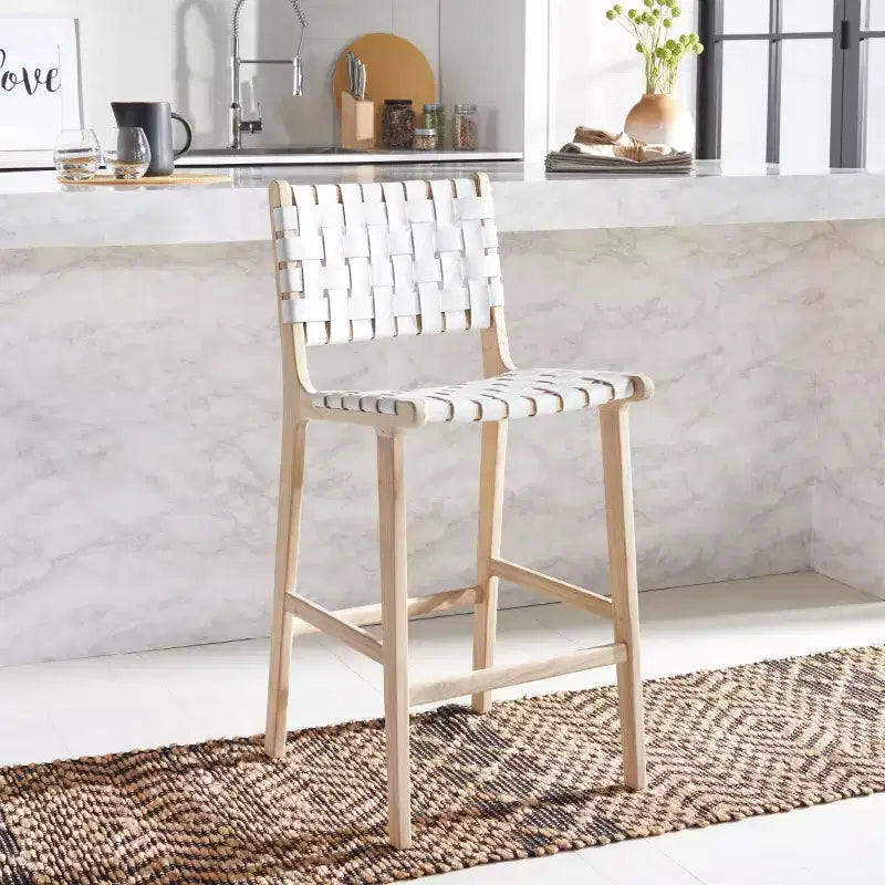 Tabouret de comptoir en cuir Adah - BST1015 - Safavieh