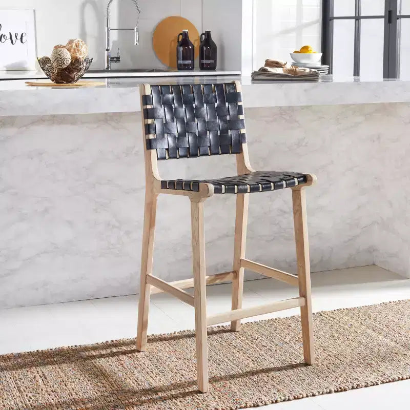 Tabouret de comptoir en cuir Adah - BST1015 - Safavieh