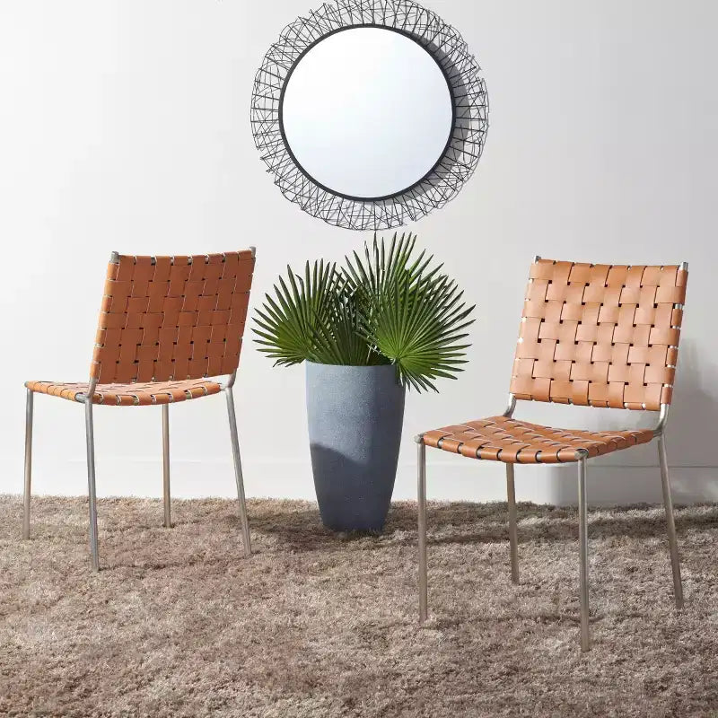 Chaise de salle à manger tissée Wesson (lot de 2) - DCH3005 - Safavieh