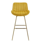 HOMLUX Lot de 2 tabourets de bar en velours, chaises de salle à manger modernes pivotantes avec dossier incurvé