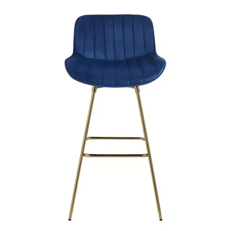HOMLUX Lot de 2 tabourets de bar en velours, chaises de salle à manger modernes pivotantes avec dossier incurvé