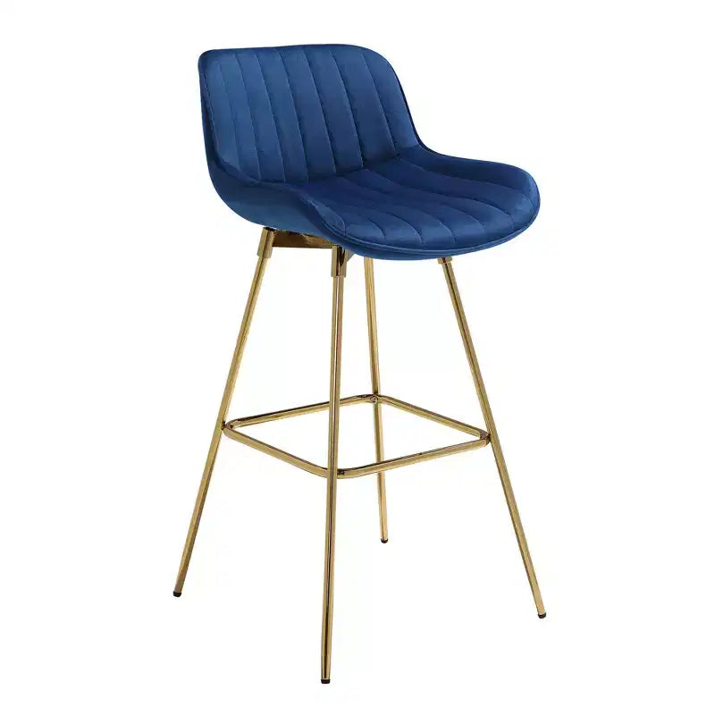HOMLUX Lot de 2 tabourets de bar en velours, chaises de salle à manger modernes pivotantes avec dossier incurvé