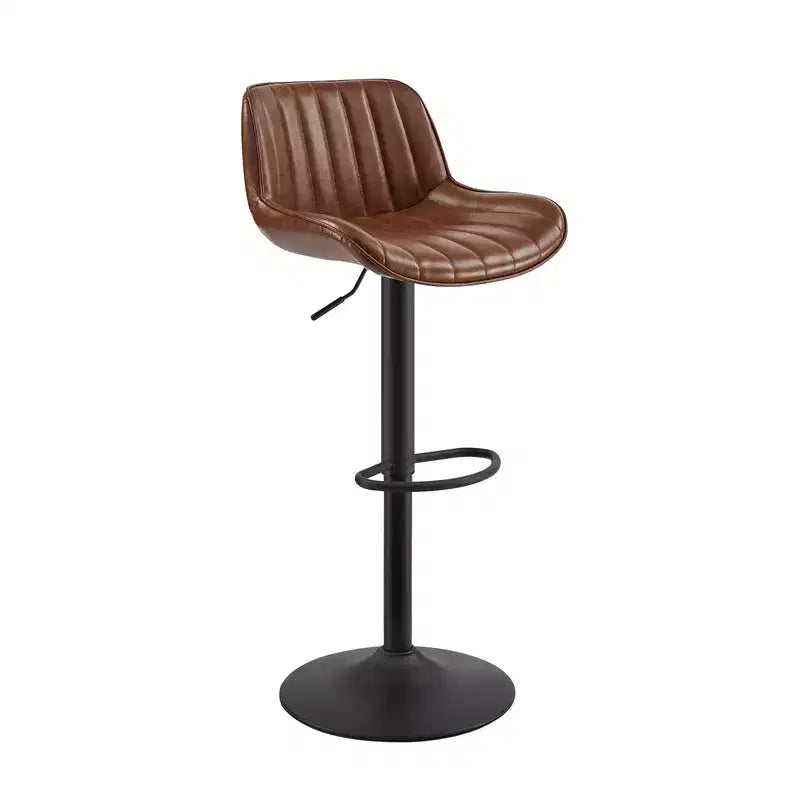 Tabourets de bar réglables en similicuir, lot de 2 - HOMLUX
