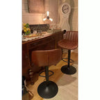 Tabourets de bar réglables en similicuir, lot de 2 - HOMLUX