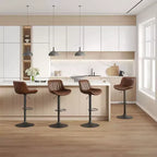 Tabourets de bar réglables en similicuir, lot de 2 - HOMLUX