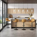 Tabourets de bar réglables en similicuir, lot de 2 - HOMLUX