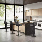 Tabourets de bar réglables en similicuir, lot de 2 - HOMLUX