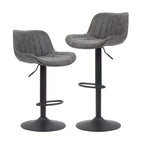 Tabourets de bar réglables en similicuir, lot de 2 - HOMLUX