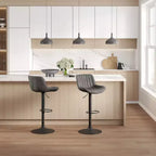 Tabourets de bar réglables en similicuir, lot de 2 - HOMLUX