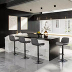 Tabourets de bar réglables en similicuir, lot de 2 - HOMLUX