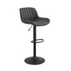 Tabourets de bar réglables en similicuir, lot de 2 - HOMLUX