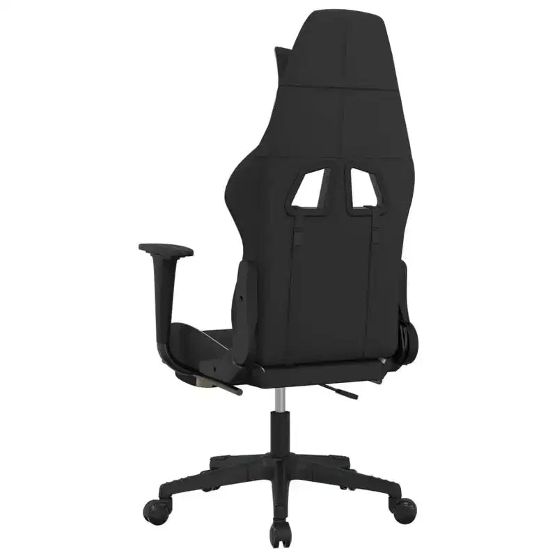 vidaXL Chaise de jeu moderne avec fonctions réglables, tissu noir et crème – Idéale pour améliorer l'expérience de jeu avec un confort optimal