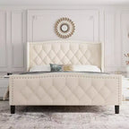 Bed Frame with 4 Storage Drawers and Headboard