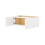 HOMLUX Meuble haut de cuisine mural en kit avec 2 portes blanc Shaker facile à monter