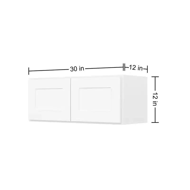 HOMLUX Meuble haut de cuisine mural en kit avec 2 portes blanc Shaker facile à monter