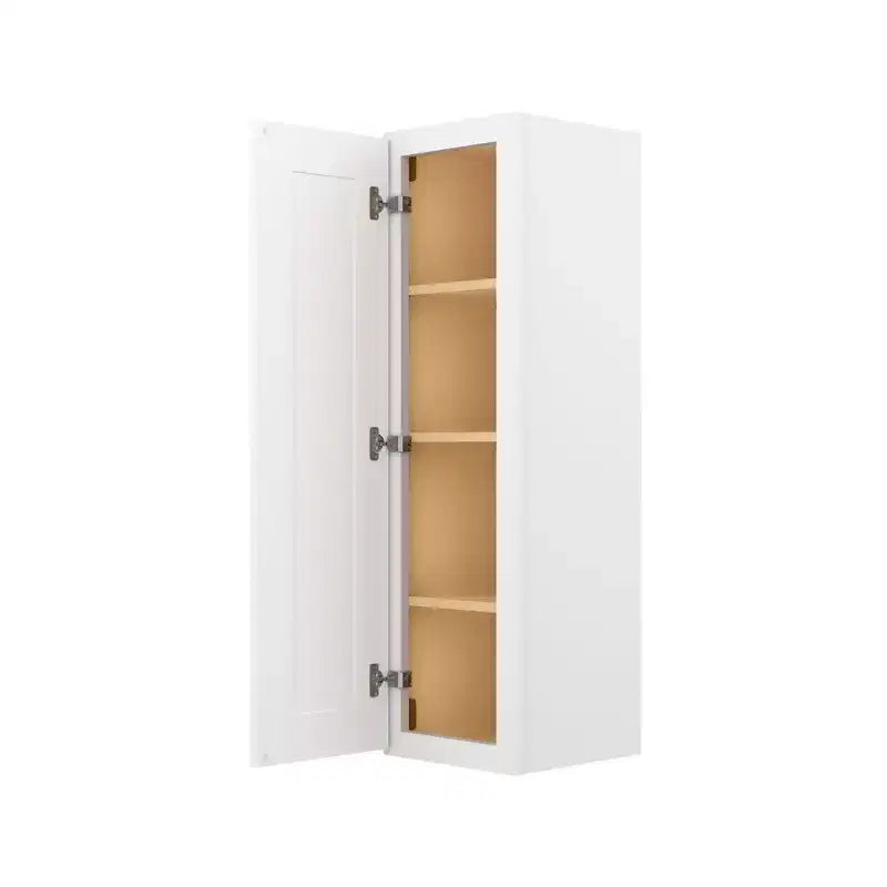 Meuble haut de cuisine HOMLUX Easy-DIY, prêt à monter, 1 porte, 3 étagères, 30,5 cm P x 106,7 cm H, blanc shaker