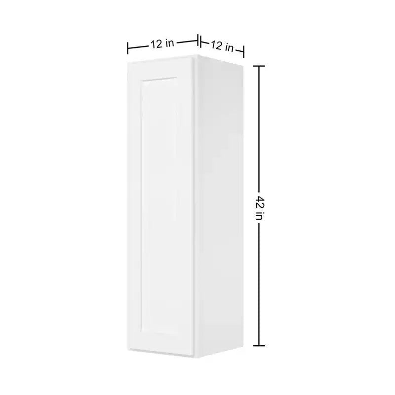 Meuble haut de cuisine HOMLUX Easy-DIY, prêt à monter, 1 porte, 3 étagères, 30,5 cm P x 106,7 cm H, blanc shaker