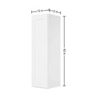 Meuble haut de cuisine HOMLUX Easy-DIY, prêt à monter, 1 porte, 3 étagères, 30,5 cm P x 106,7 cm H, blanc shaker