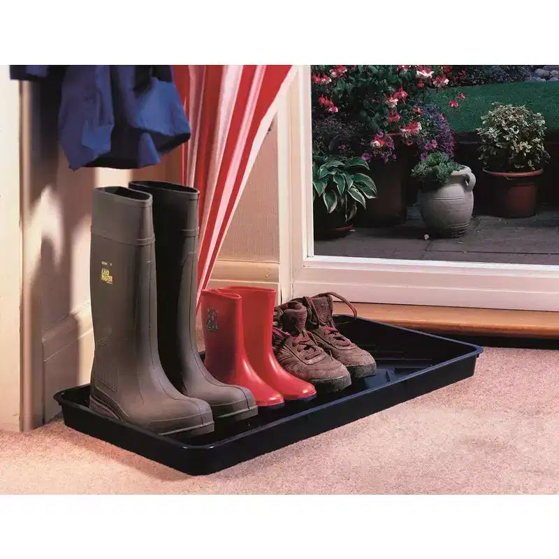 Recycled Polypropylene Boot Tray  Mud Scraping, Drainage & Ventilation Design, 31L x 16W x 2H