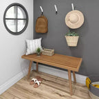 Banc d'entrée Plank+Beam, banc en bois massif pour chambre à coucher, couloir, porche, 105 cm