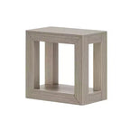Table d'appoint rectangulaire moderne Plank+Beam avec étagère, 25 po, Table en bois massif avec rangement