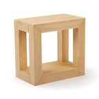 Table d'appoint rectangulaire moderne Plank+Beam avec étagère, 25 po, Table en bois massif avec rangement