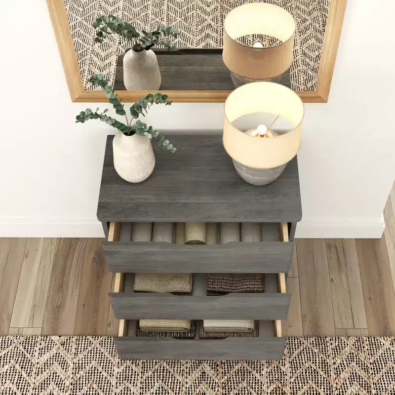 Commode à 3 tiroirs en bois massif Modern Farmhouse Plank+Beam