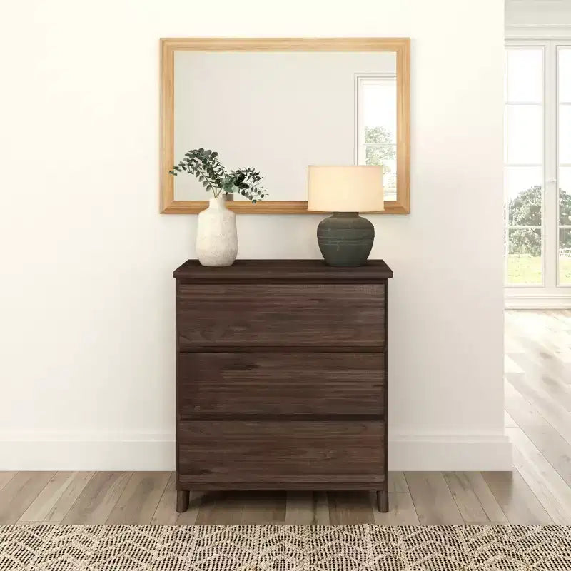 Commode à 3 tiroirs en bois massif Modern Farmhouse Plank+Beam