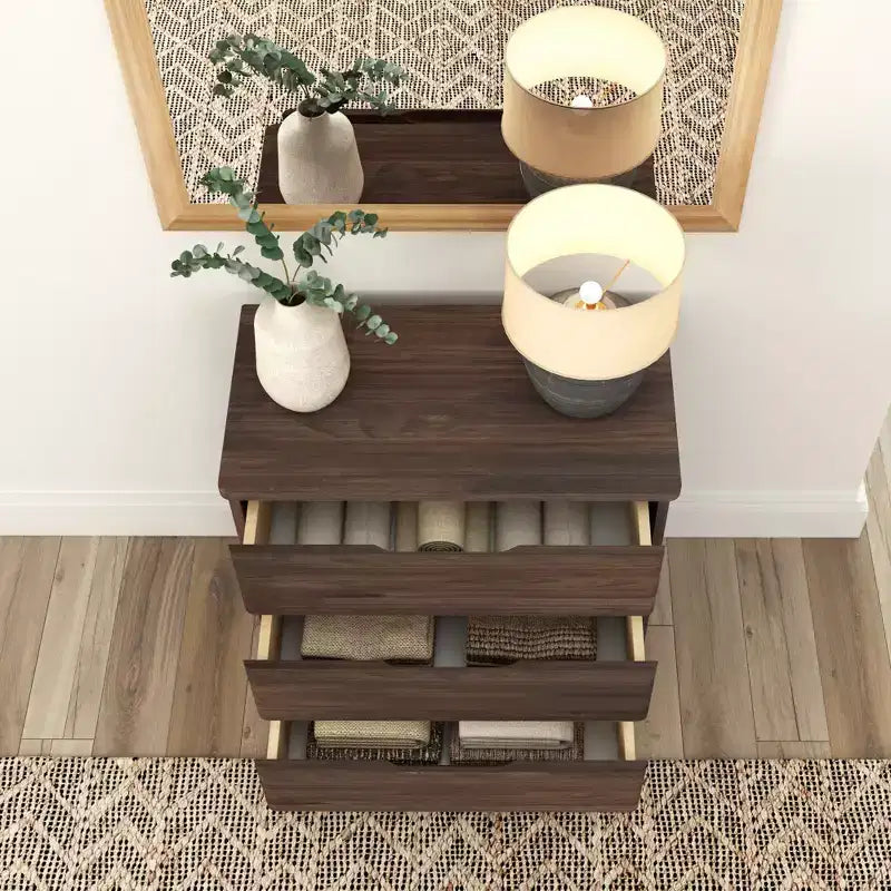 Commode à 3 tiroirs en bois massif Modern Farmhouse Plank+Beam