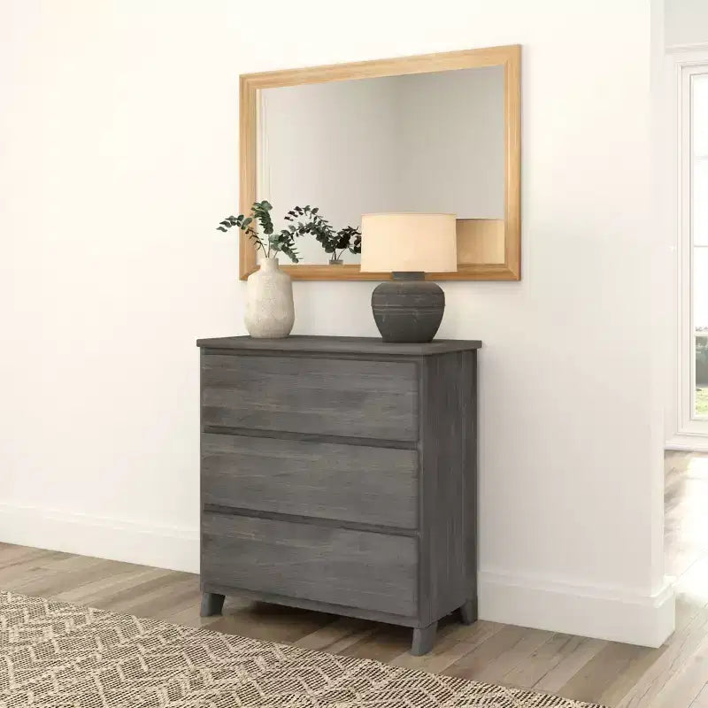 Commode à 3 tiroirs en bois massif Modern Farmhouse Plank+Beam