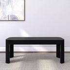 Banc de salle à manger Plank+Beam, banc en bois moderne à bords arrondis de 46 po pour salle à manger, banc d'entrée moderne, banc de salle à manger