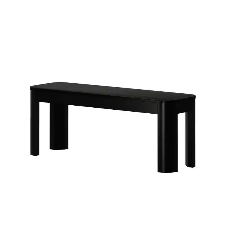 Banc de salle à manger Plank+Beam, banc en bois moderne à bords arrondis de 46 po pour salle à manger, banc d'entrée moderne, banc de salle à manger