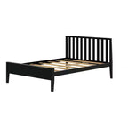 Cadre de lit double scandinave Plank+Beam avec tête de lit, plateforme de lit en bois massif pour adultes
