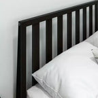 Cadre de lit double scandinave Plank+Beam avec tête de lit, plateforme de lit en bois massif pour adultes