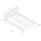 Cadre de lit double scandinave Plank+Beam avec tête de lit, plateforme de lit en bois massif pour adultes