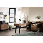 Bureau d'angle Helsy de South Shore avec barre d'alimentation
