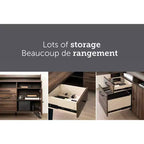 Bureau d'angle Helsy de South Shore avec barre d'alimentation
