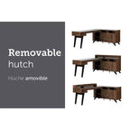 Bureau d'angle Helsy de South Shore avec barre d'alimentation