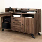 Bureau d'angle Helsy de South Shore avec barre d'alimentation