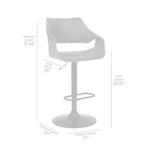 Tabouret de bar pivotant en similicuir et métal réglable Aspen - Armen Living