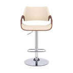 Tabouret de bar pivotant en similicuir et métal réglable Aspen - Armen Living