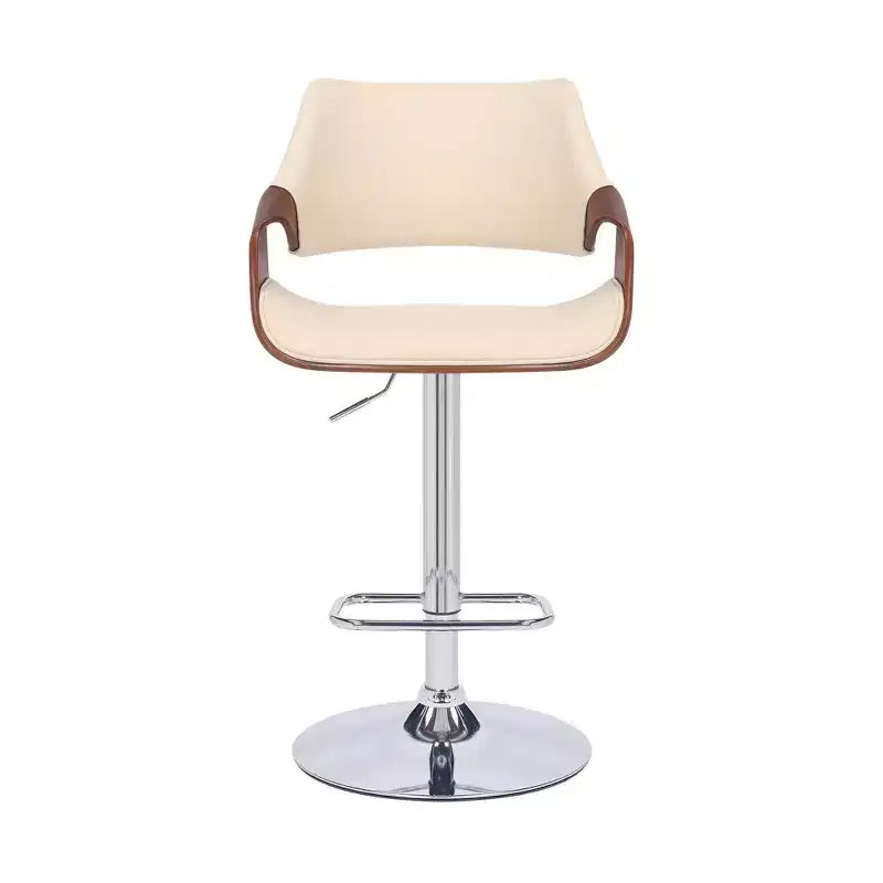 Tabouret de bar pivotant en similicuir et métal réglable Aspen - Armen Living