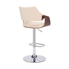 Tabouret de bar pivotant en similicuir et métal réglable Aspen - Armen Living