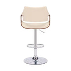 Tabouret de bar pivotant en similicuir et métal réglable Aspen - Armen Living