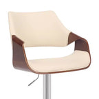 Tabouret de bar pivotant en similicuir et métal réglable Aspen - Armen Living