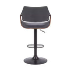 Tabouret de bar pivotant en similicuir et métal réglable Aspen - Armen Living
