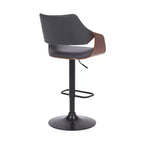 Tabouret de bar pivotant en similicuir et métal réglable Aspen - Armen Living