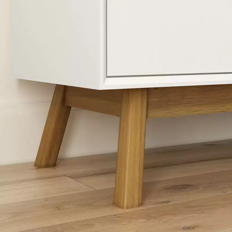 Commode 6 tiroirs en bois massif de style Mid-Century Modern Plank+Beam