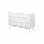 Commode 6 tiroirs en bois massif de style Mid-Century Modern Plank+Beam