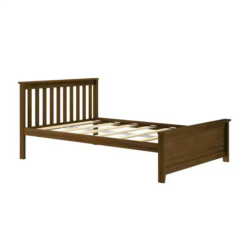 Cadre de lit double classique en bois massif Plank+Beam avec tête de lit pour adultes